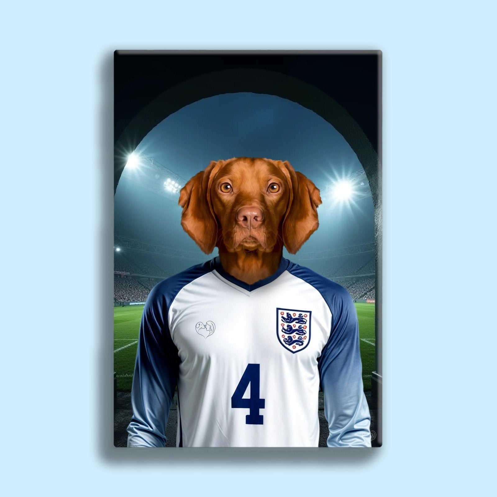 Declan Paw - fect – England Football Pet Art - 1 Pet - Furr and Family
