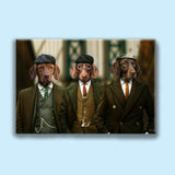 Gangster Trio-Peaky Blinder Pet Portraits