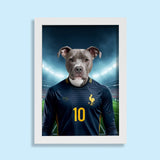 Kylian Mbappaw – Custom French Football Pet Portrait - 1 Pet - Furr and Family
