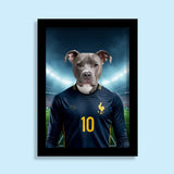 Kylian Mbappaw – Custom French Football Pet Portrait - 1 Pet - Furr and Family