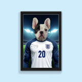 England’s Number 20 – Phil Foden Pet Portrait - 1 Pet - Furr and Family