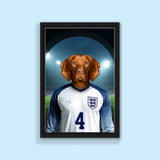 Declan Paw - fect – England Football Pet Art - 1 Pet - Furr and Family
