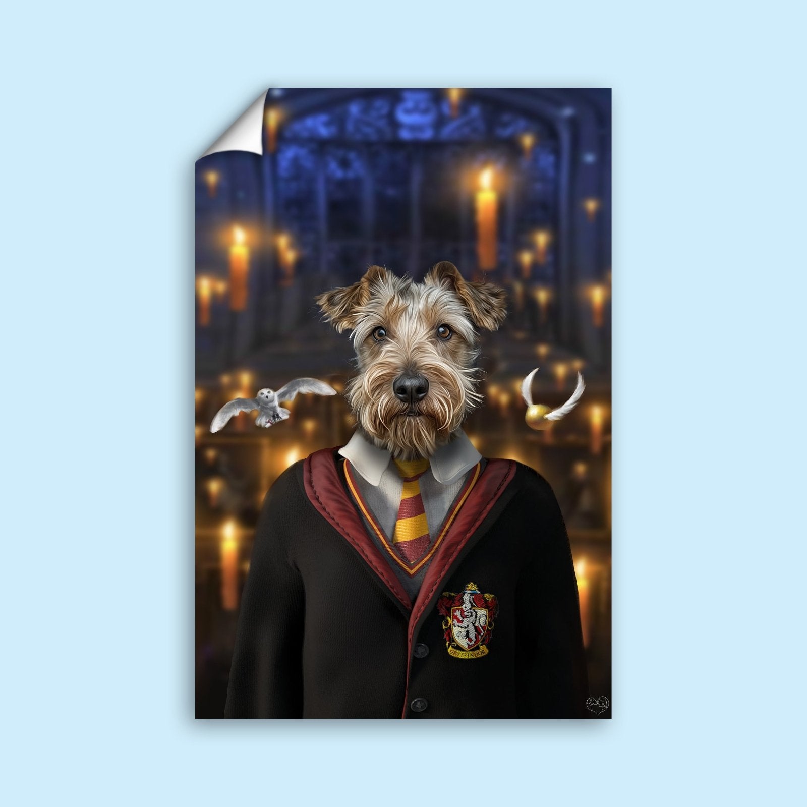 Harry Paw - ter Gryffindor - Custom Pet Portrait - 1 Pet - Furr and Family