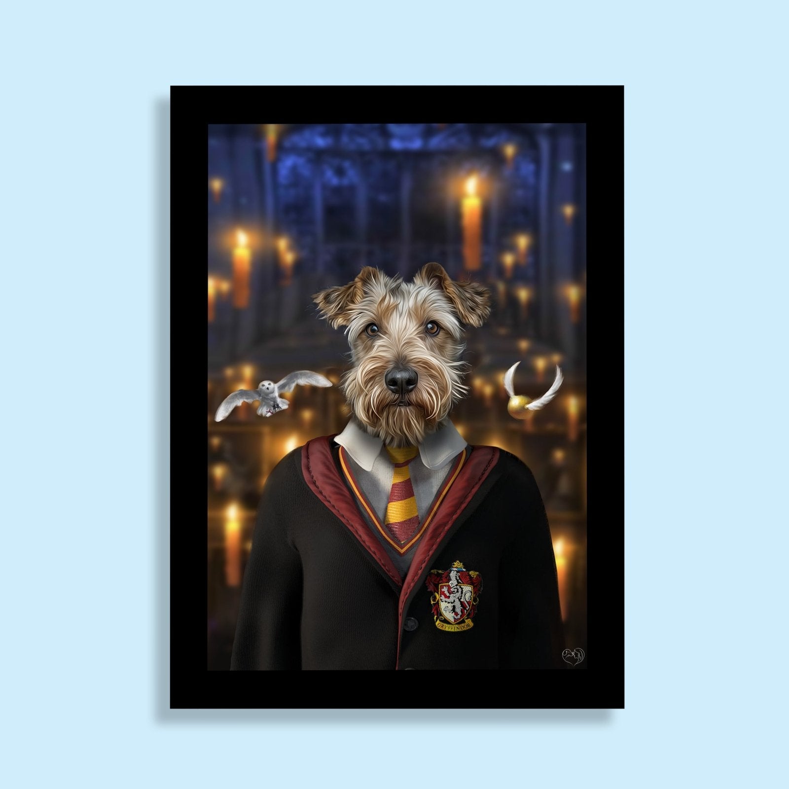 Harry Paw - ter Gryffindor - Custom Pet Portrait - 1 Pet - Furr and Family