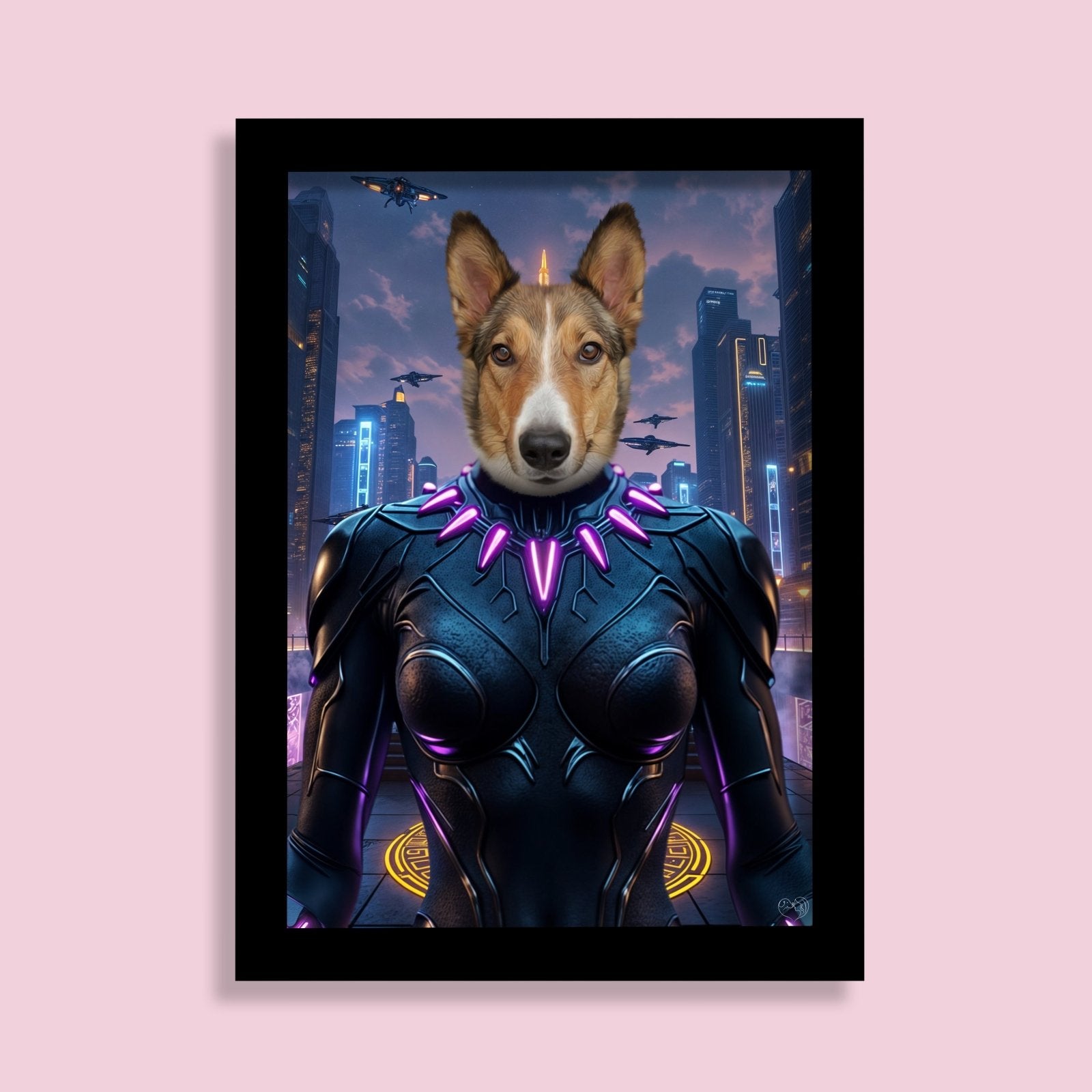 Female Black Panther - Custom Pet Portrait - 1 Pet - Furr and Family