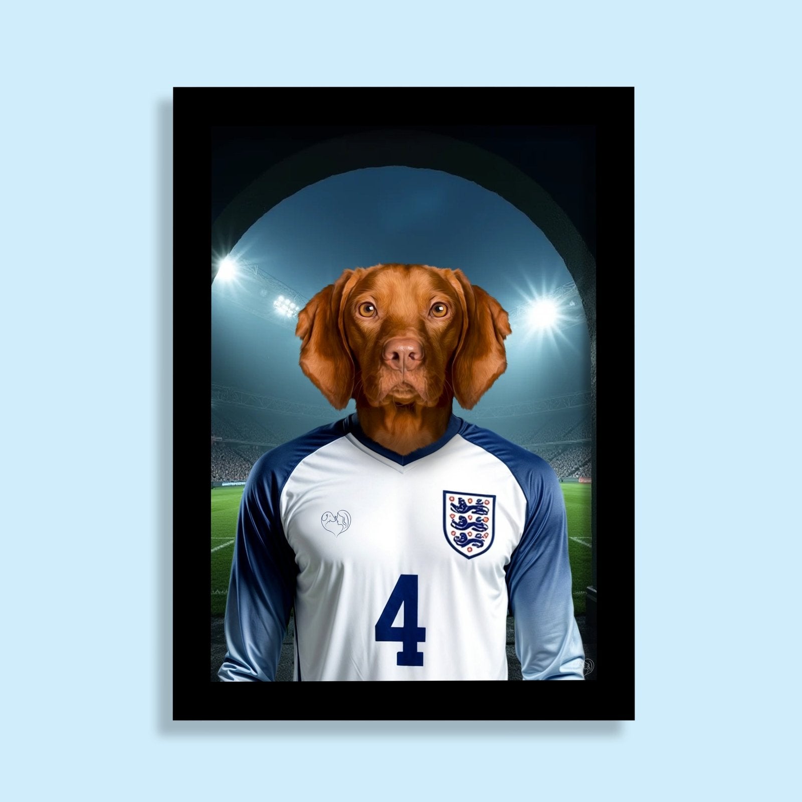 Declan Paw - fect – England Football Pet Art - 1 Pet - Furr and Family
