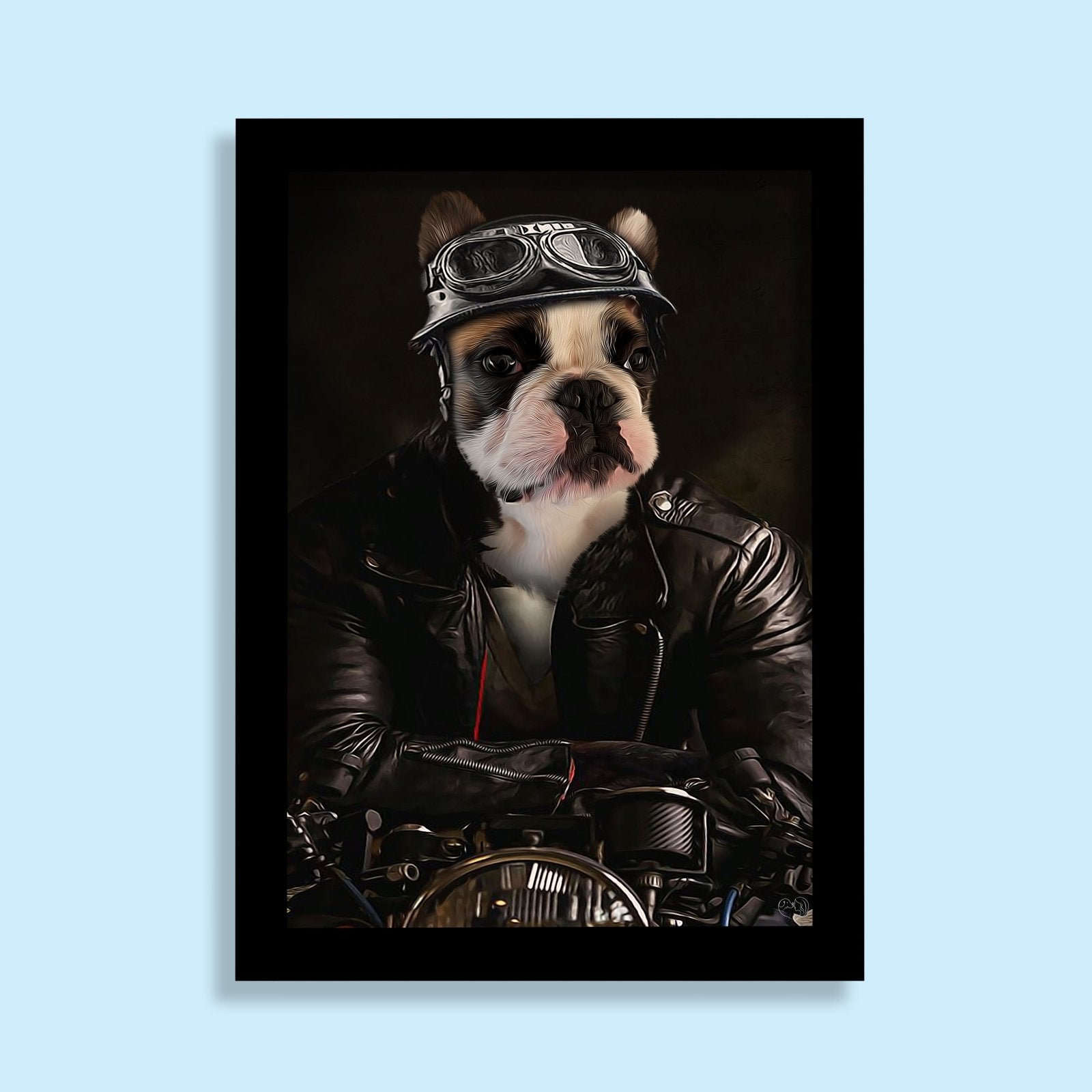 Biker Boss - Custom Pet Portrait - 1 Pet - Furr and Family