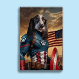 Captain Pet America - Custom Pet Portrait - 1 Pet - Furr and Family