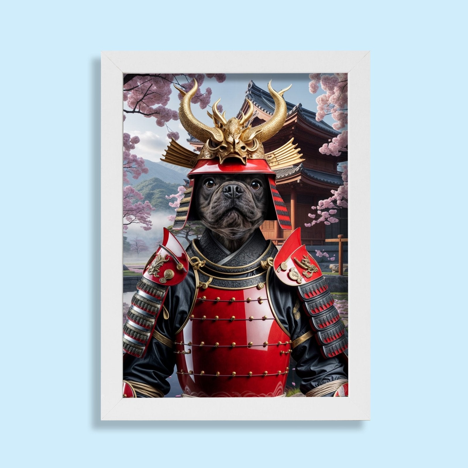 Japanese Pet Samurai - Custom Pet Portrait - 1 Pet - Furr and Family
