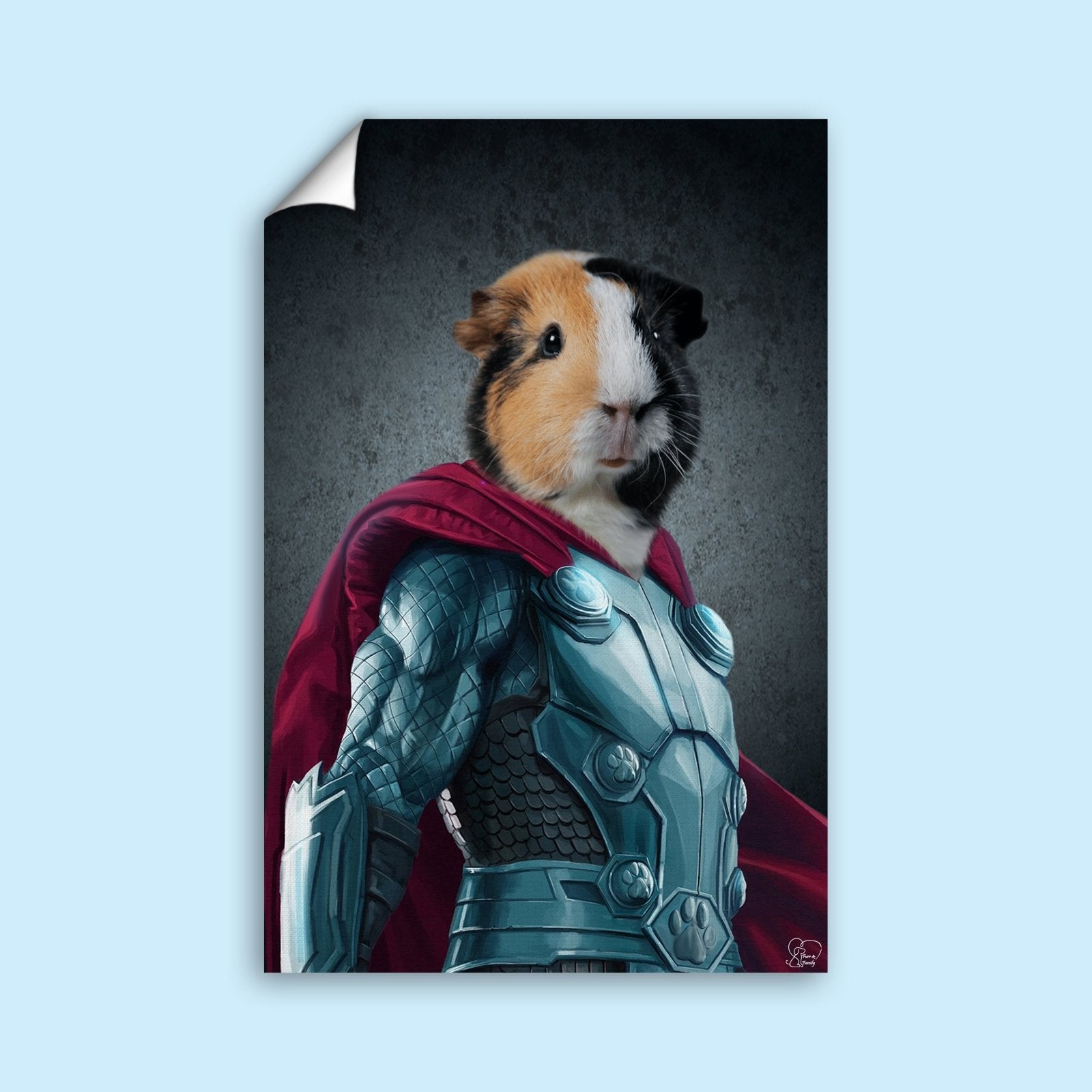 Custom Pet Portrait | The Ultimate Villain - Infinity Gauntlet Inspired Art - 1 Pet - Furr and Family