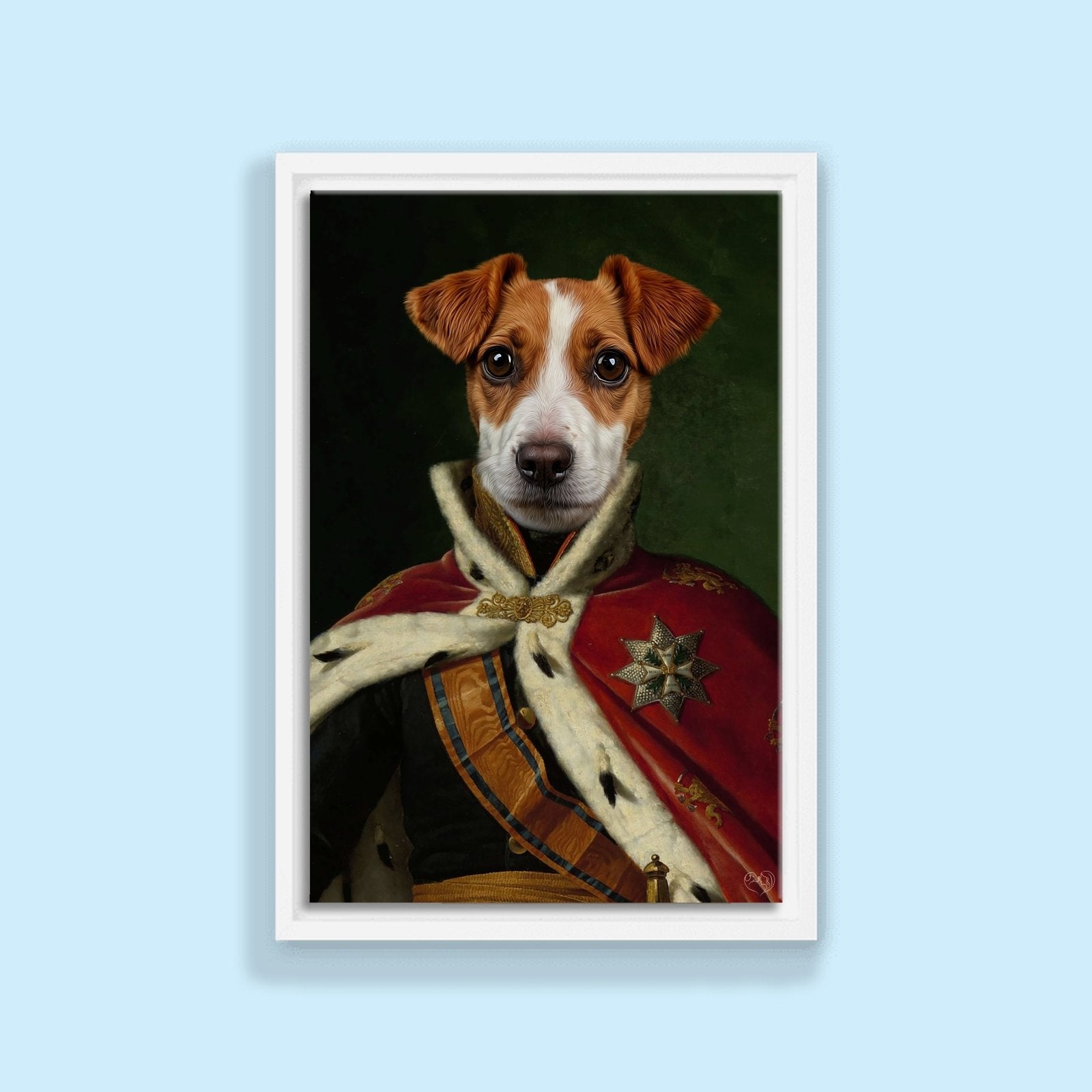 Prince Charming Pup – Personalized Regal Portrait - 1 Pet - Furr and Family