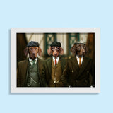 Gangster Trio-Peaky Blinder Pet Portraits