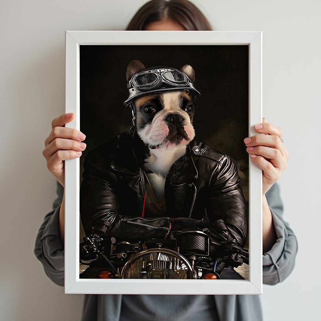 Biker Boss - Custom Pet Portrait - 1 Pet - Furr and Family
