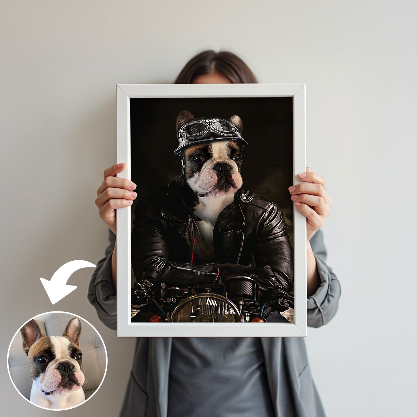 Biker Boss - Custom Pet Portrait - 1 Pet - Furr and Family