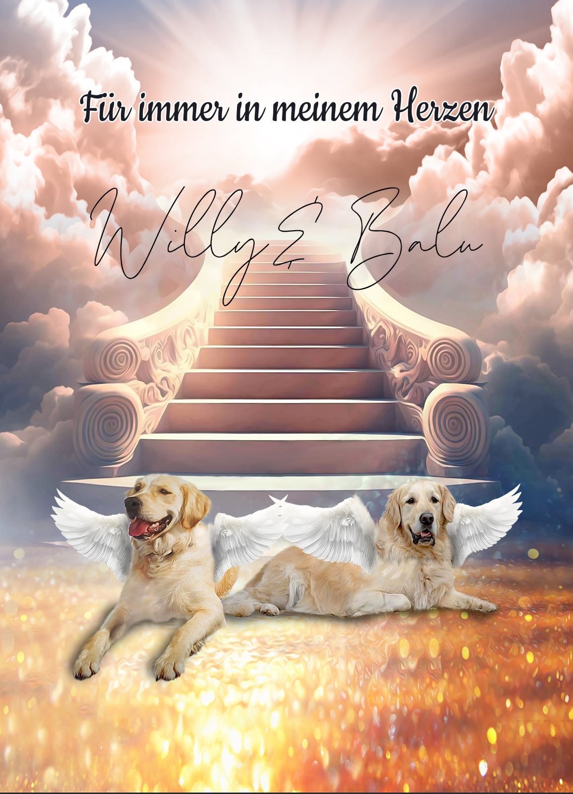 Halo Angel Style - Custom Pet Portrait - 1 Pet - Furr and Family