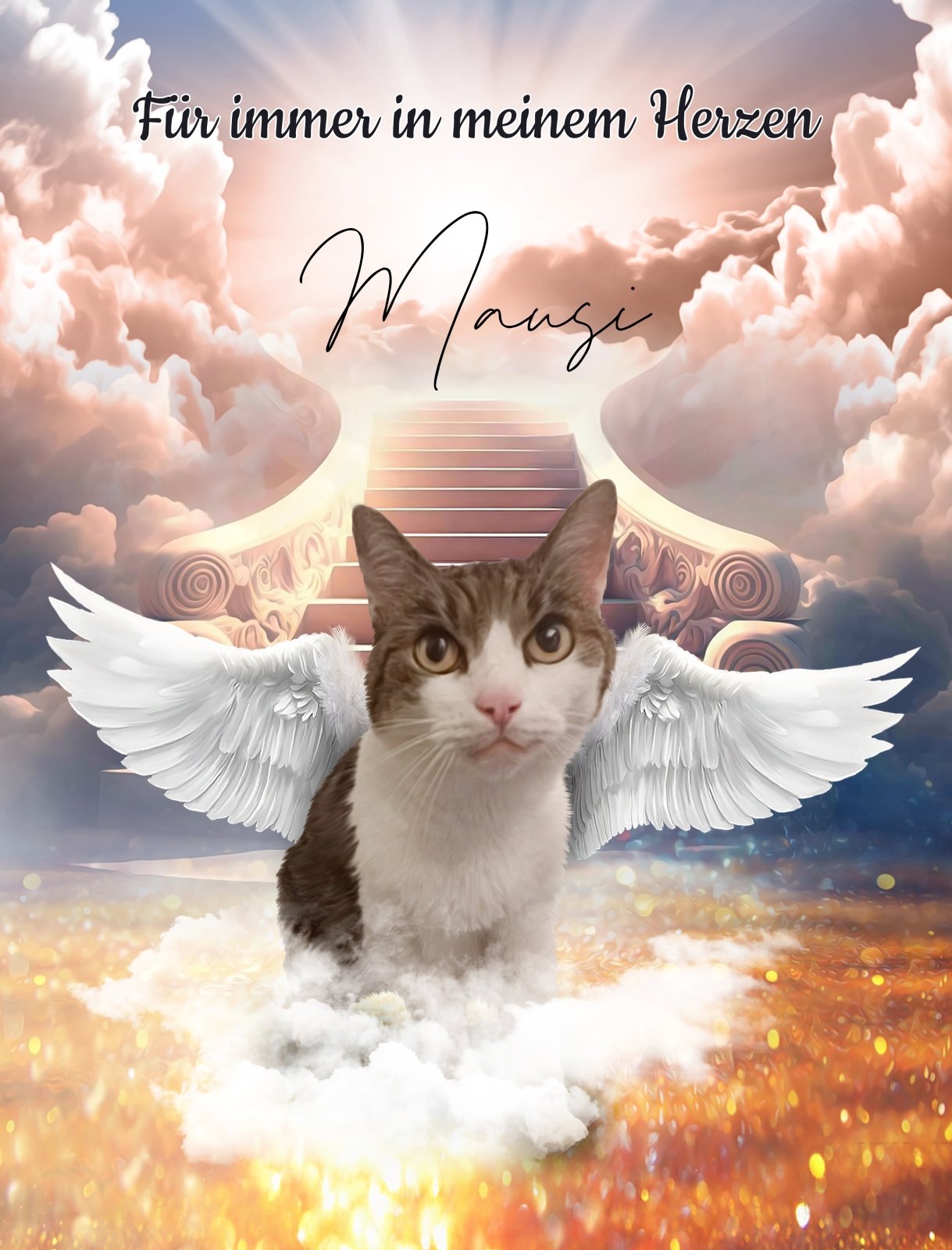 Halo Angel Style - Custom Pet Portrait - 1 Pet - Furr and Family