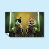 Jedi Paws – Galactic Multi - Pet Portrait - 2 Pets - Furr and Family
