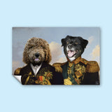 Majestic Generals – Custom Multi - Pet Portrait - 2 Pets - Furr and Family