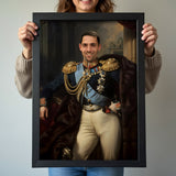 Custom Imperial Commander Portrait – Man in Blue Military Uniform with Medals