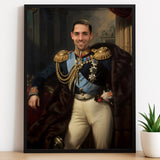 Custom Imperial Commander Portrait – Man in Blue Military Uniform with Medals
