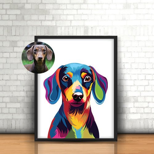 Pop Art - Custom Pet Portrait - 1 Pet - Furr and Family