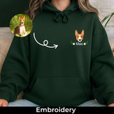 Personalised Pet Head Embroidered Mom & Dad Hoodies