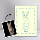 Minimalist Pet Line art - Custom Pet Portrait