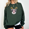 Custom Christmas Pet Embroidered Sweatshirt with Reindeer