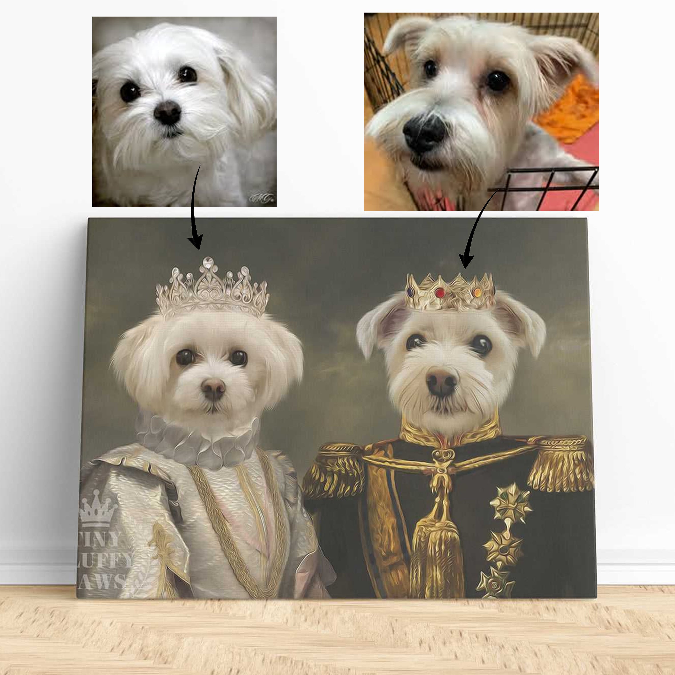 King & Queen - Custom Pet Canvas - Furr and Family