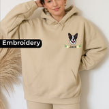 Personalised Pet Head Embroidered Mom & Dad Hoodies