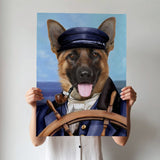 The Captain Pet Portrait - Custom Pet Portrait - 1 Pet - Furr and Family