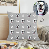 Customized Pet Multi-Face Square Pillow with Bones, Double-Sided Printing
