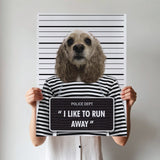 The Naughty Criminal - Custom Pet Portrait - 1 Pet - Furr and Family