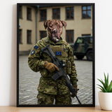 Custom Military Pet Portrait | European Army Theme