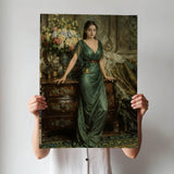 Green Dress Royal Portrait