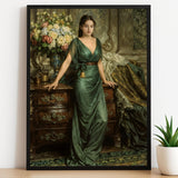 Green Dress Royal Portrait