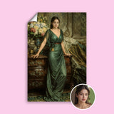 Green Dress Royal Portrait