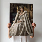 White and Gold Royal Portrait