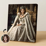 White and Gold Royal Portrait