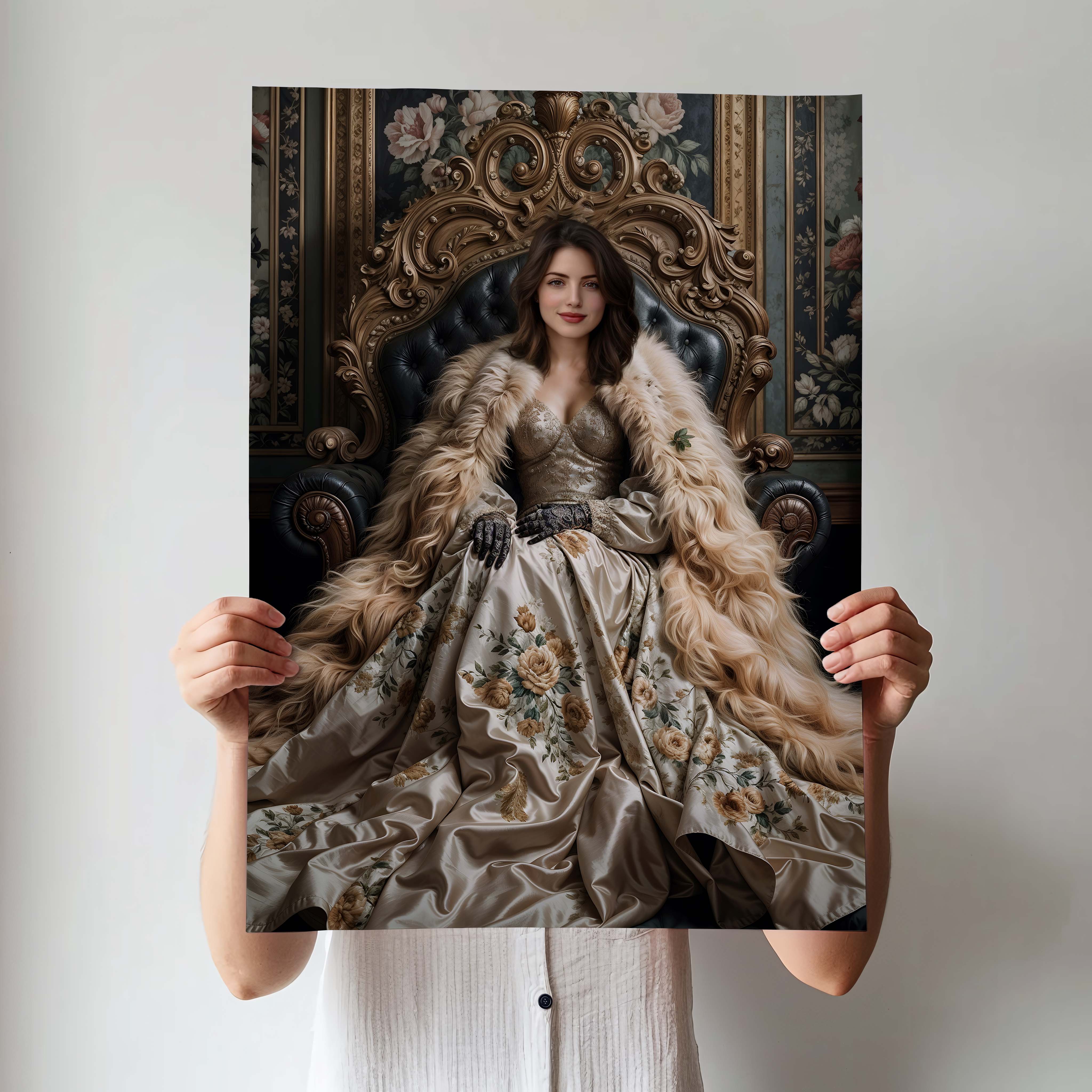 Vintage Floral Queen Artwork