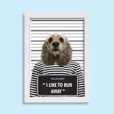 The Naughty Criminal - Custom Pet Portrait - 1 Pet - Furr and Family