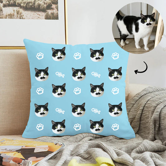 Customized Pet Multi-Face Square Pillow with Bones, Double-Sided Printing