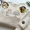 Custom Outline Embroidered Pet Sweatshirt from Photo