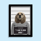 The Naughty Criminal - Custom Pet Portrait - 1 Pet - Furr and Family