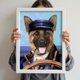 The Captain Pet Portrait - Custom Pet Portrait - 1 Pet - Furr and Family
