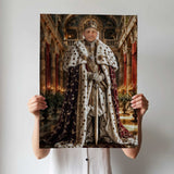 Custom Palace King Portrait – Man in Royal Robes with Crown and Sword