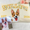Custom Floral Pet Portrait Embroidered Sweatshirt