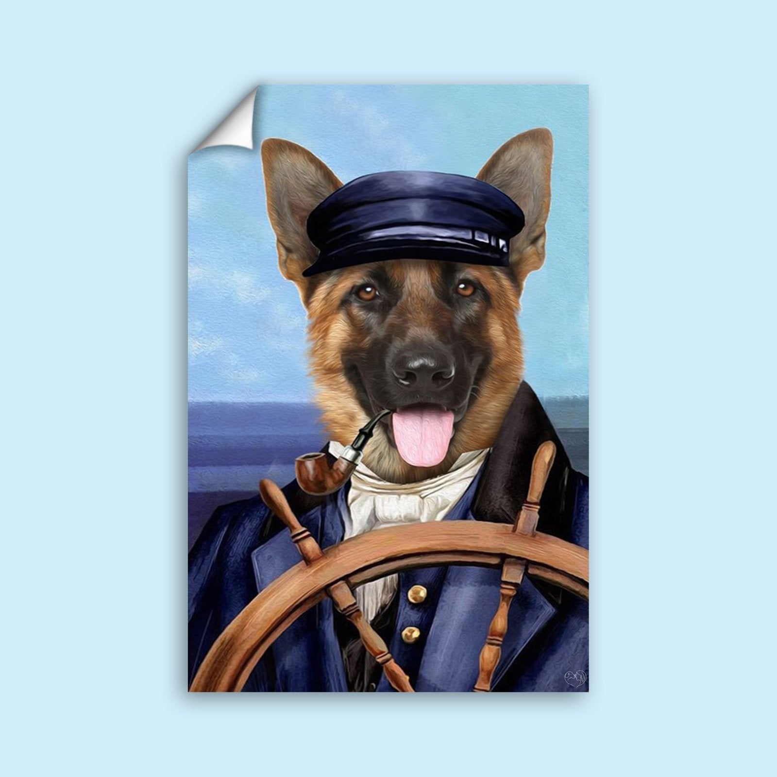 The Captain Pet Portrait - Custom Pet Portrait - 1 Pet - Furr and Family