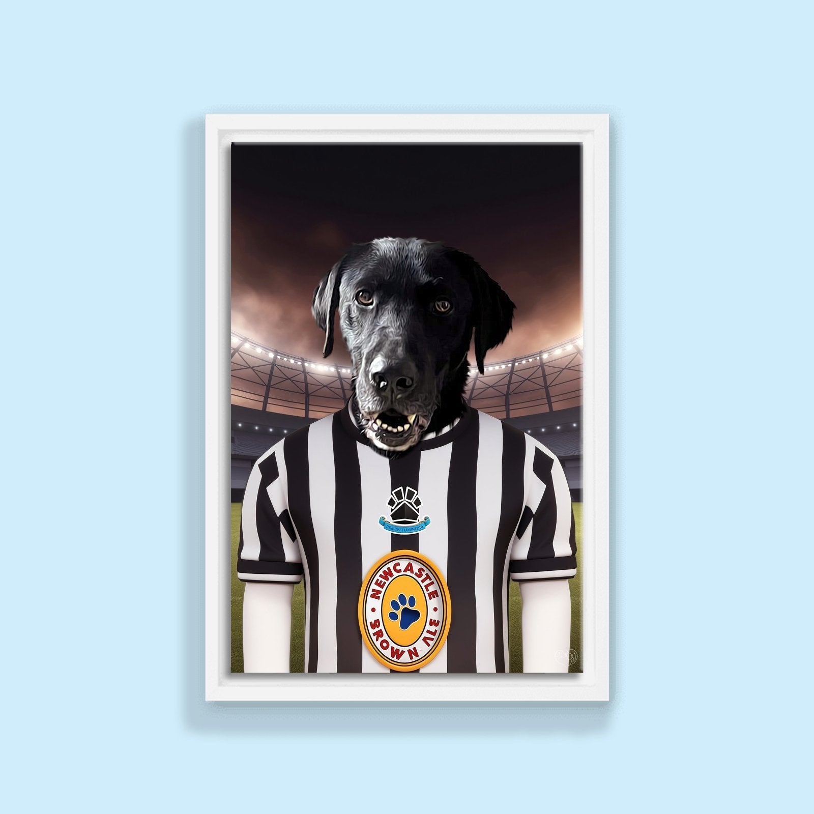 Newcastle United Paw - Squad Pet Portrait - 1 Pet - Furr and Family