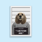 The Naughty Criminal - Custom Pet Portrait - 1 Pet - Furr and Family
